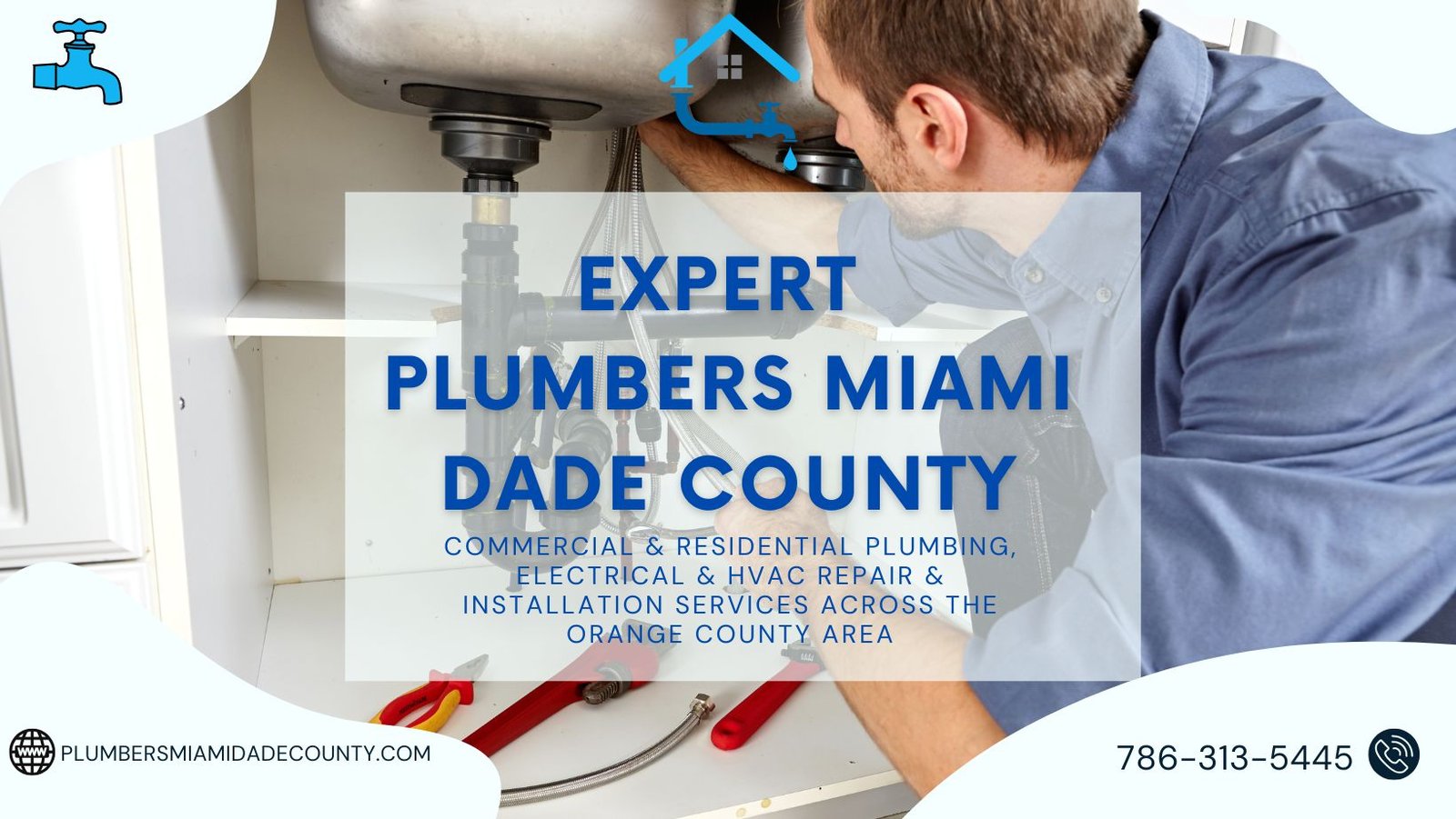 residental plumber repairing a sink in [locaton] image