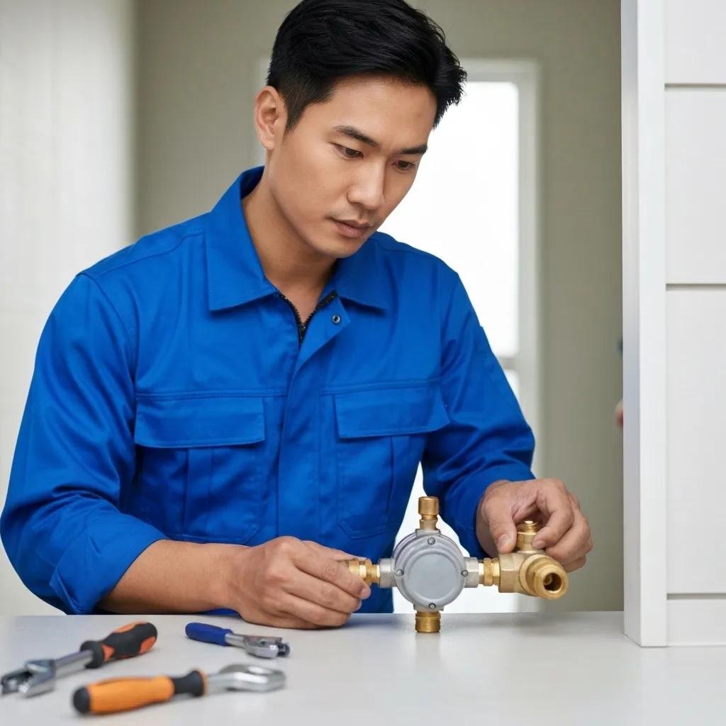 plumber-attending-a-water-softener-installation