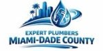 Expert Plumbers Miami-Dade County logo featuring a blue water droplet, plumbing tools, and the Miami skyline with the text "Expert Plumbers Miami-Dade County," representing plumbing services for homeowners in Miami-Dade County.